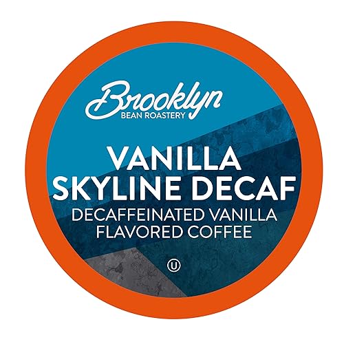 Brooklyn Beans Coffee Pods, Vanilla Skyline Decaf - Compatible with Keurig K Cup Brewers Including 2.0 Machines, 40 Count, Smooth and Creamy Vanilla