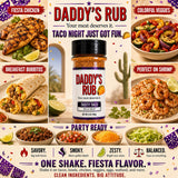 Daddy’s Rub Tasty Taco Seasoning Mix - Mild Heat Taco & Fajita Spice Blend for Easy Weeknight Meals, 5oz (Pack of 1)