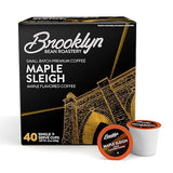 Brooklyn Beans Maple Sleigh Gourmet Coffee Pods - Compatible with Keurig 2.0 K Cup Brewers, 40 Count, Maple Flavored