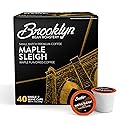 Brooklyn Beans Maple Sleigh Gourmet Coffee Pods - Compatible with Keurig 2.0 K Cup Brewers, 40 Count, Maple Flavored