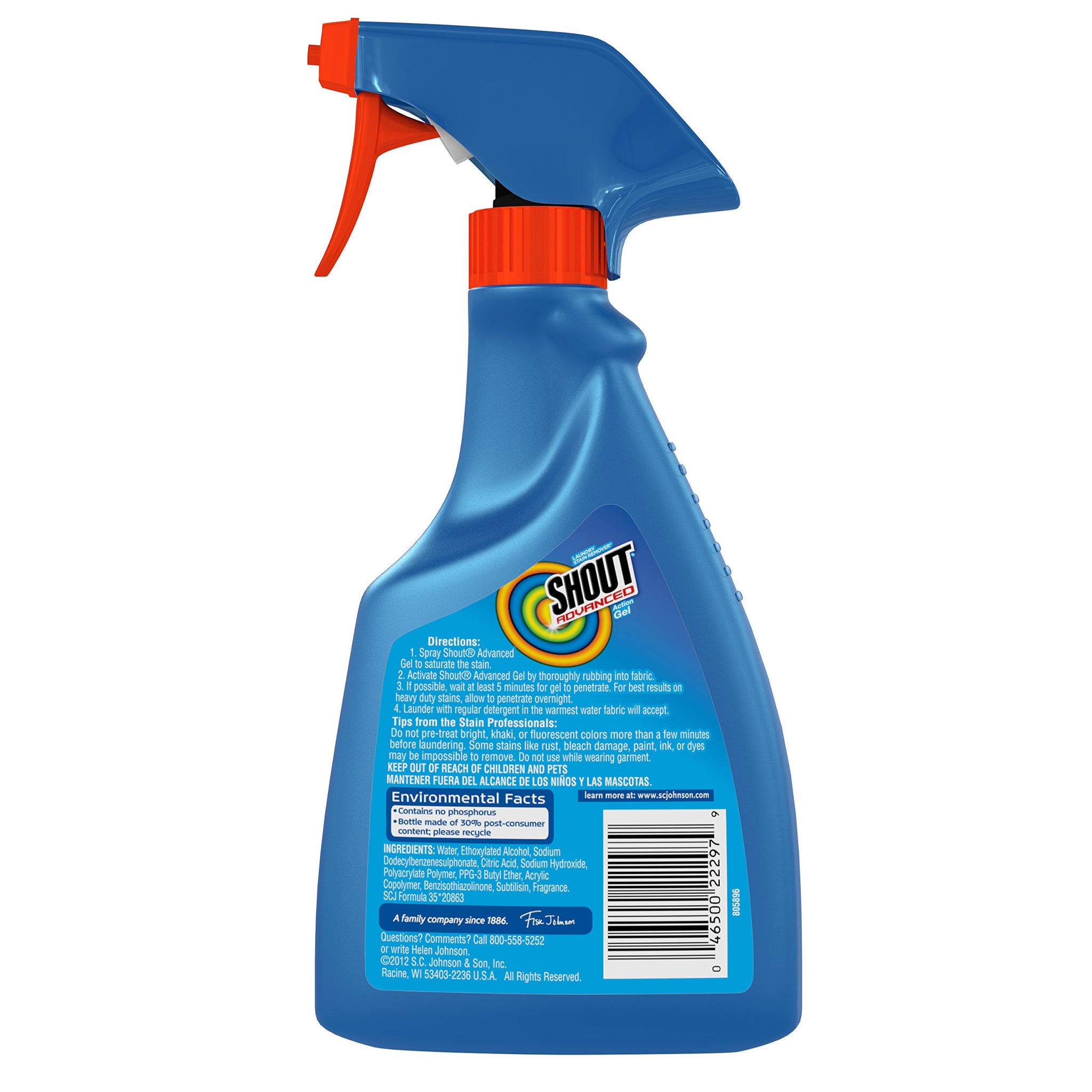 Shout Advanced Action Gel, 14 Ounces (2 Pack)