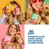 Bites By Sweden Swedish Candy Mix, Gummy Candy, No Trans Fat, No Red-40, No High Fructose Corn Syrup, 3.5oz, 12 Bags (Small, Variety Pack)