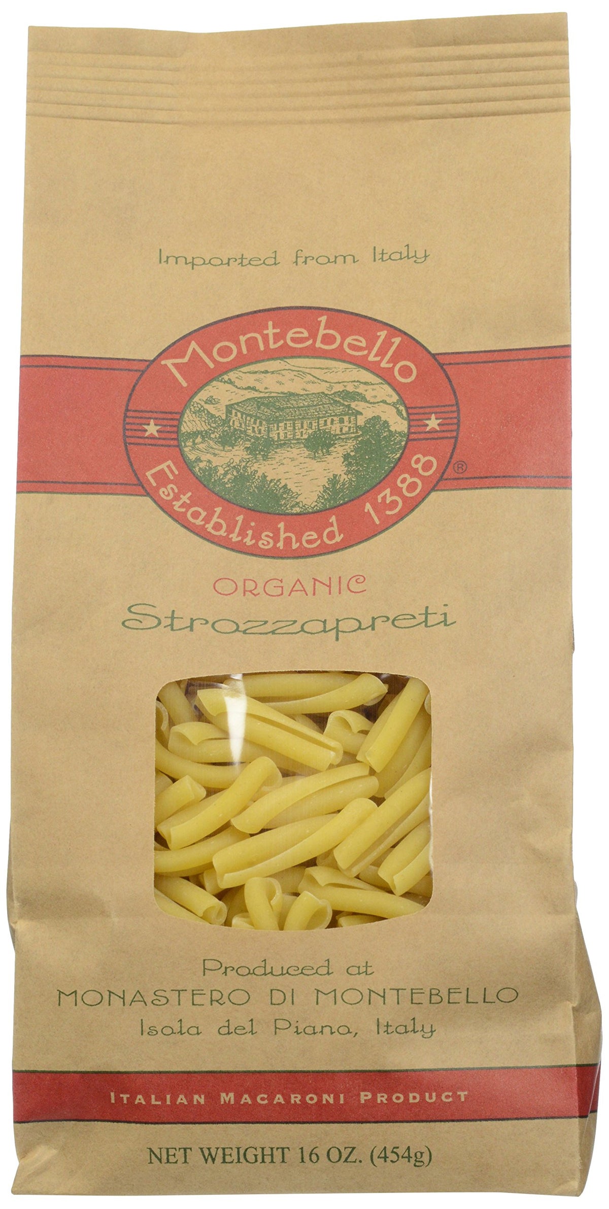 Montebello Organic Strozzapreti, 16 Ounce, 5 Count