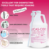 LUCAS-CIDE Salon & Spa Disinfectant, Multipurpose Surface Sanitizer, Bundle with Pump, 1 Gallon (Pink)
