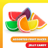 Fruit Slices - 2 Pound Pack - 60 Count - Jelly Candy - Individually Wrapped Fruit Slices - Assorted Flavors - Gelatin Free Candy for Gift Baskets