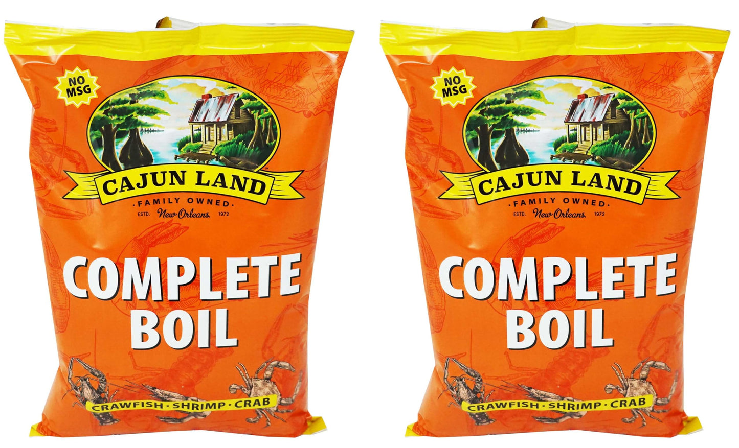 Cajun Land Crab Shrimp Crawfish Boil Complete 4 Lbs - 2 pack