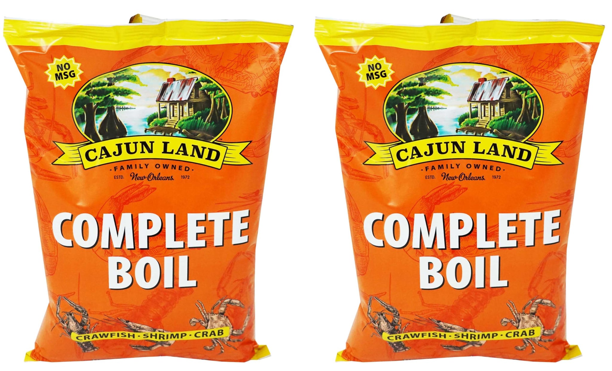Cajun Land Crab Shrimp Crawfish Boil Complete 4 Lbs - 2 pack