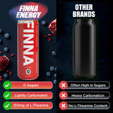 FINNA Sugar Free Energy Drink, Blueberry Pomegranate, 12 Fl Oz (Pack of 4)