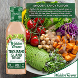 Walden Farms Thousand Island Dressing - Calorie-Free, Gluten-Free, Low Carb, Keto-Friendly, Sugar-Free, Dairy-Free Creamy Thousand Island Flavor - 12