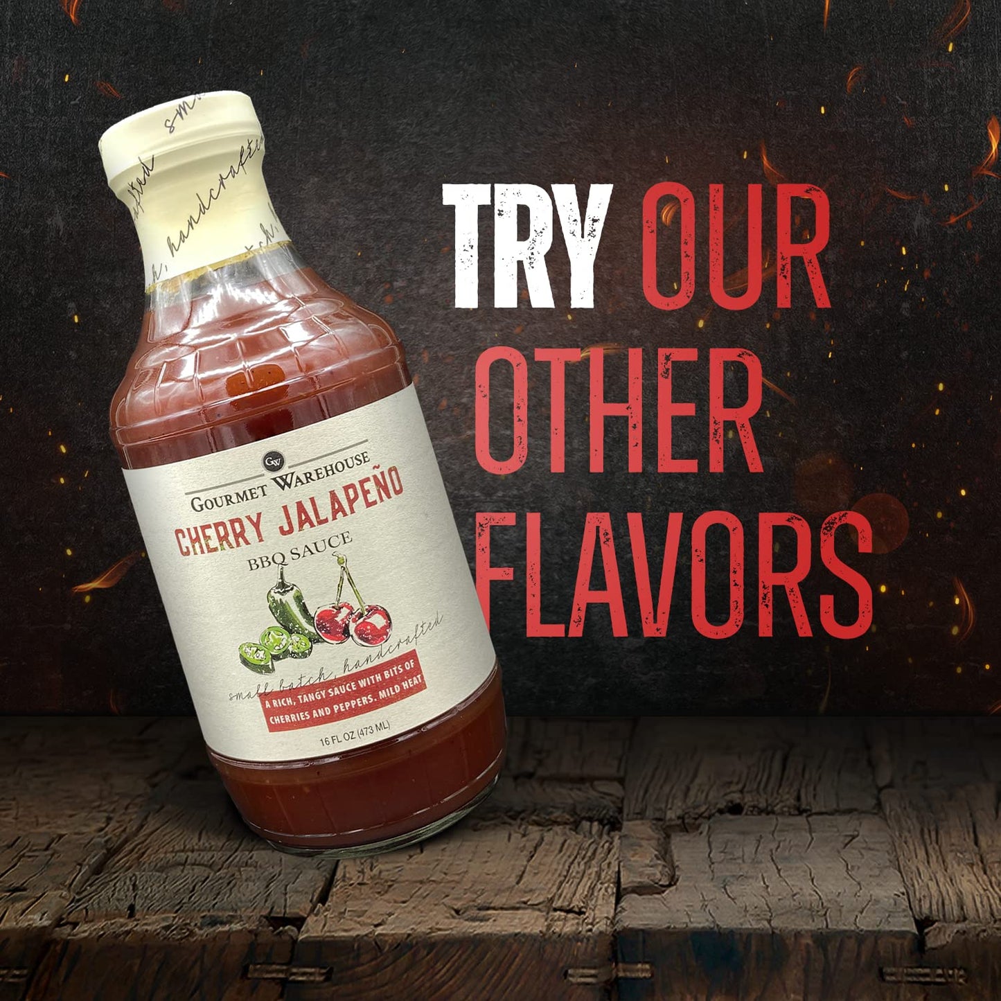 Gourmet Warehouse Small Batch Sugar Free BBQ Sauce Made With Natural Ingredients Gluten Free No HFCS Tangy Barbecue 16 Oz (Pack of 1)