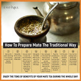 Eastanbul Yerba Mate Tea, 2.8oz, Loose Leaf Tea, Argentina Coarse Yerba, Caffein-Rich AKA Yerbe Maté, Coffee Alternative, Suitable For Beginners, Less
