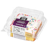 Our Specialty Yellow Cake Slice Square with Vanilla Icing, Frozen Birthday Cake with Sprinkles, 6 oz