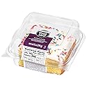 Our Specialty Yellow Cake Slice Square with Vanilla Icing, Frozen Birthday Cake with Sprinkles, 6 oz