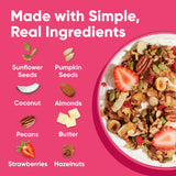 NuTrail Nut Granola Cereal, Vanilla Strawberry, No Sugar Added, Keto, Low Carb, Gluten Free, Grain Free, Healthy Breakfast 8 oz. 6 Count