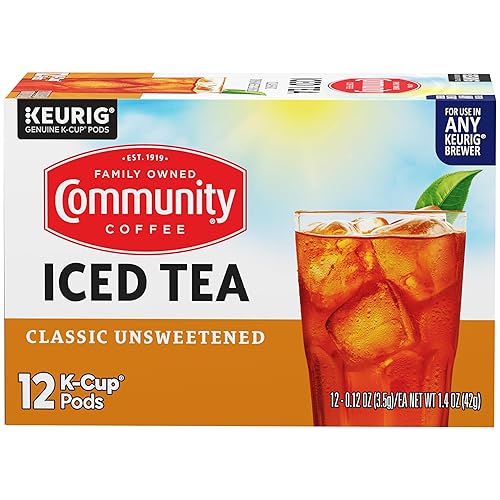 Community Coffee Classic Unsweetened Iced Tea Keurig® K-Cup® Pods 12 Count (Pack of 1)