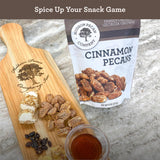 HUDSON PECAN COMPANY: Cinnamon Candied Pecans | Georgia Grown Family Owned. Cinnamon & Sugar Candy Coated, Expertly Baked to Perfection, (Perfect