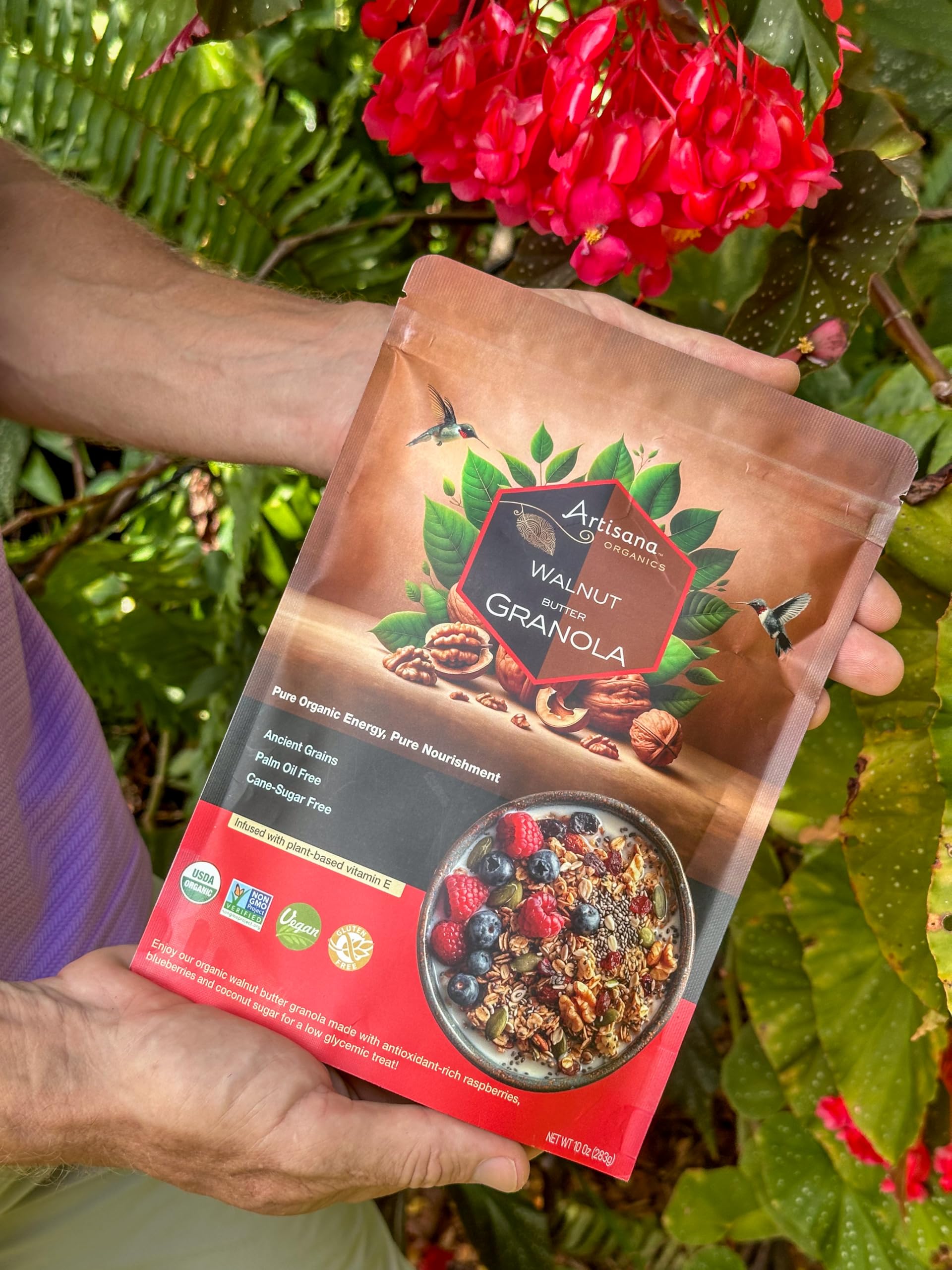 Artisana Organics Walnut Granola (Walnut Cashew) - Gluten-Free, Vegan, Low Glycemic, Organic, Palm Oil-Free, Ancient Grains with Plant-Based Vitamin