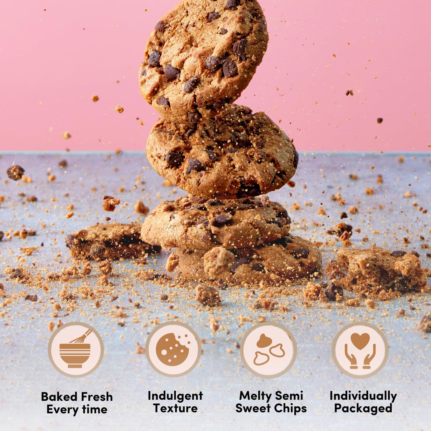 Gourmet Chocolate Chip Cookies by Sweetness Central, Crafted Fresh for Each Order, Bursting with Chocolate Chips, Perfect Dessert or Gift