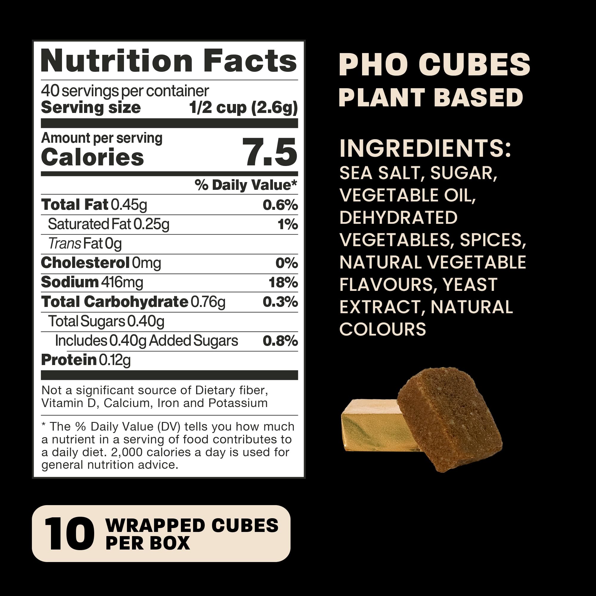 Massel Pho Bouillon Cubes/Instant Pho Soup Base | 6 Pack (60 Cubes) | Asian Instant Soup Base | Plant Based Broth, Gluten & Dairy Free, Vegan
