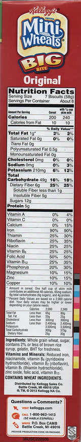 Kellogg's Frosted Mini Wheats Big Bite Cereal 18-ounce (Pack of 2)