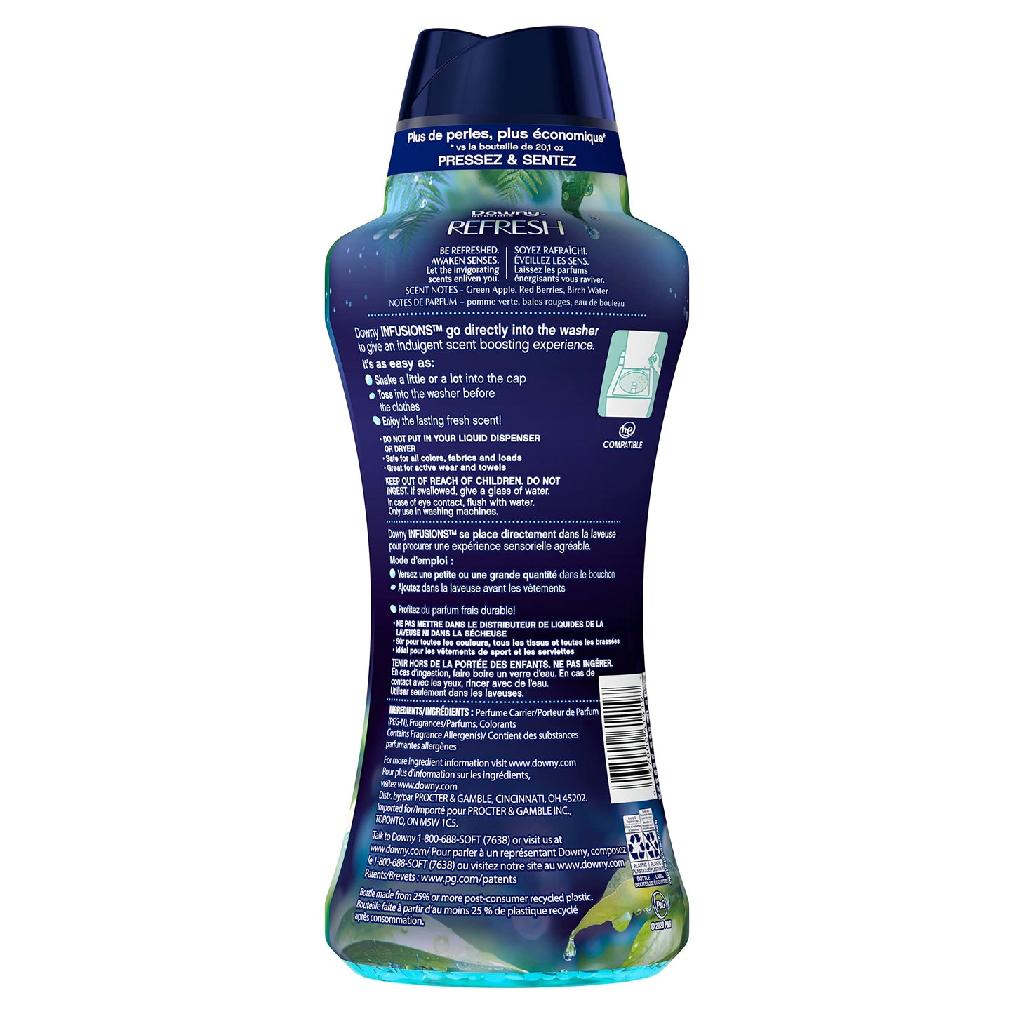 Downy Infusions Laundry Scent Booster Beads, Refresh, Birch Water & Botanicals, 26.5 oz