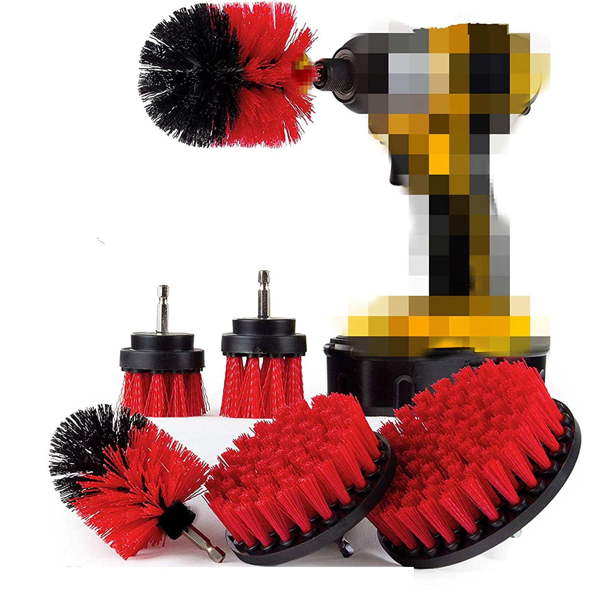 6 Piece Stiff Brush Drill Brush Kit/Spin Brush Power Scrubber/Cleaning for Home Kitchen Toilet Indoor Outdoor Garden Statues,Stone