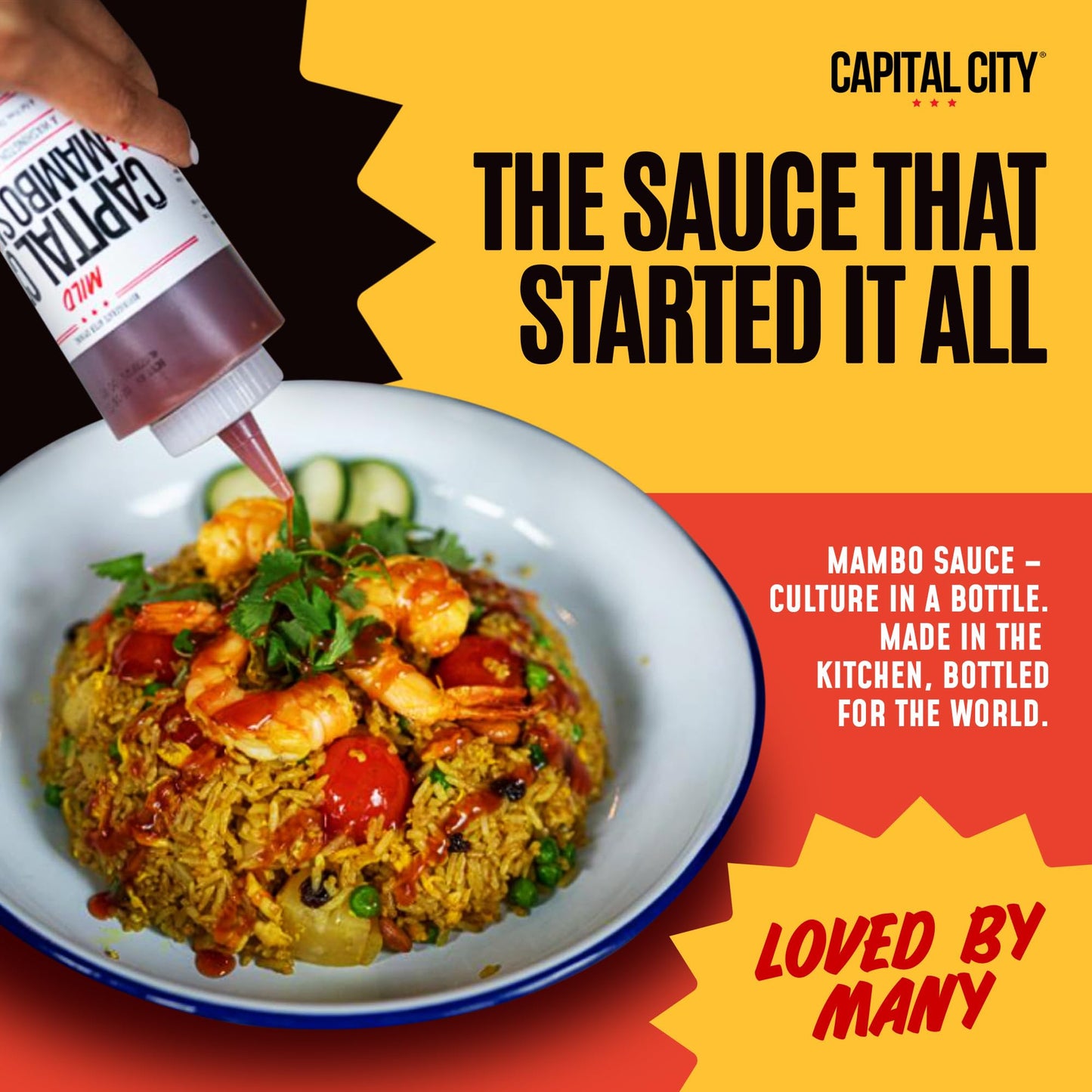 Capital City Mambo Sauce Mild, Washington DC Wing Sauces, Perfect Condiment for Wings Chicken Pork Beef Seafood Burgers Rice or Noodles, 128oz (1