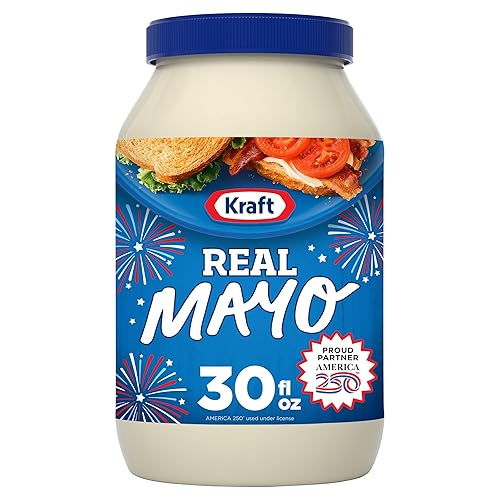 Kraft Real Mayo Creamy & Smooth Mayonnaise, for a Keto and Low Carb Lifestyle, 30 fl oz Jar