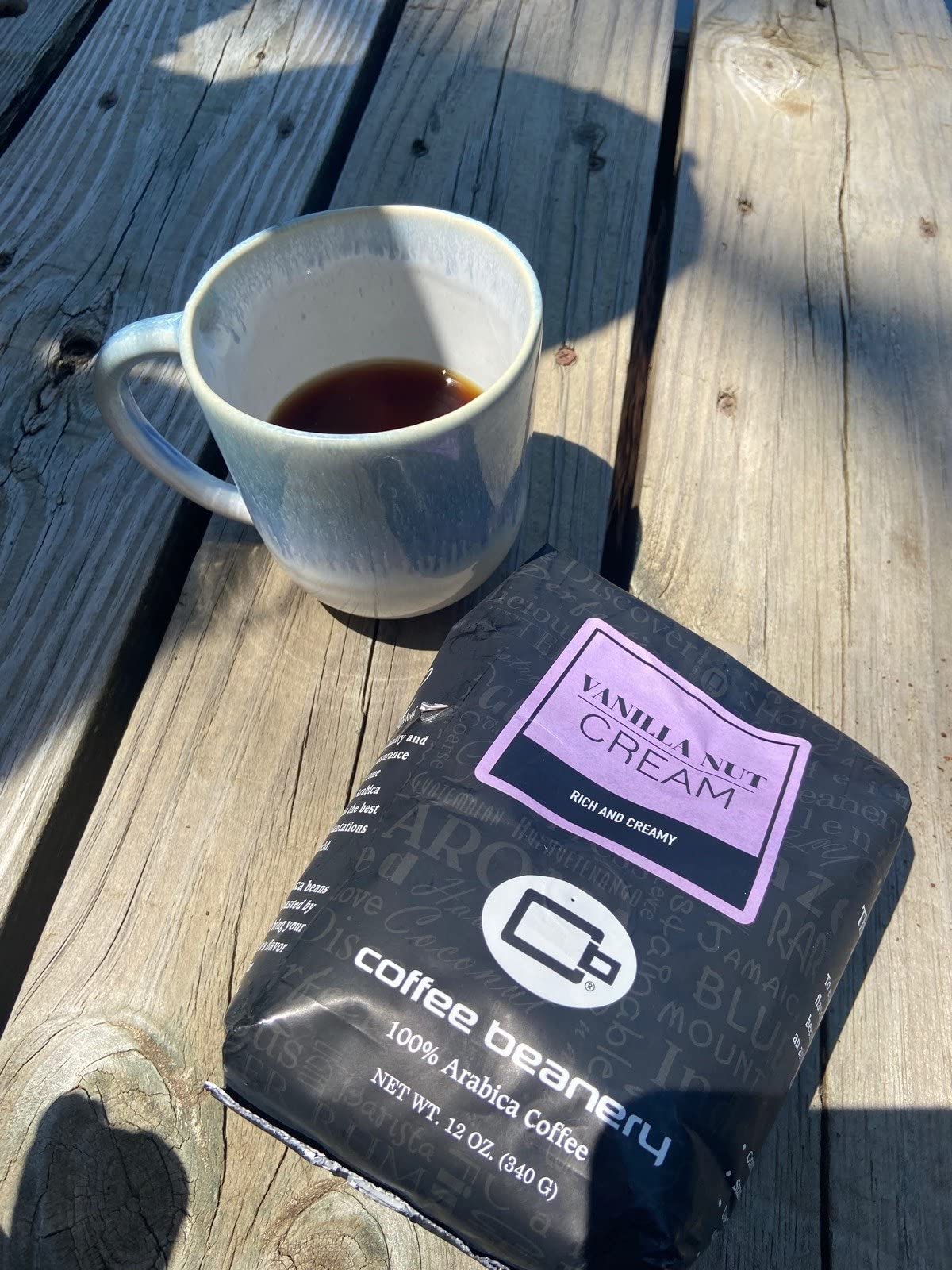 Vanilla Macadamia Nut Flavored Coffee SWP Decaf, Specialty Arabica Coffee, Medium Roast, 12 ounce, Fine