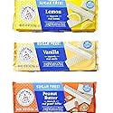 Lemon, Peanut Butter, Vanilla -Sugar Free Wafer Cookies - 9 Oz Each- Bundle of 3