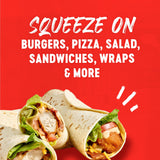 Frank’s RedHot Hot Sauce, Ghost Pepper Ranch, Squeeze Bottle, Hot Heat, Ghost Pepper Heat and Cool, Creamy Ranch, Squeeze On Burgers, Pizza, Salads