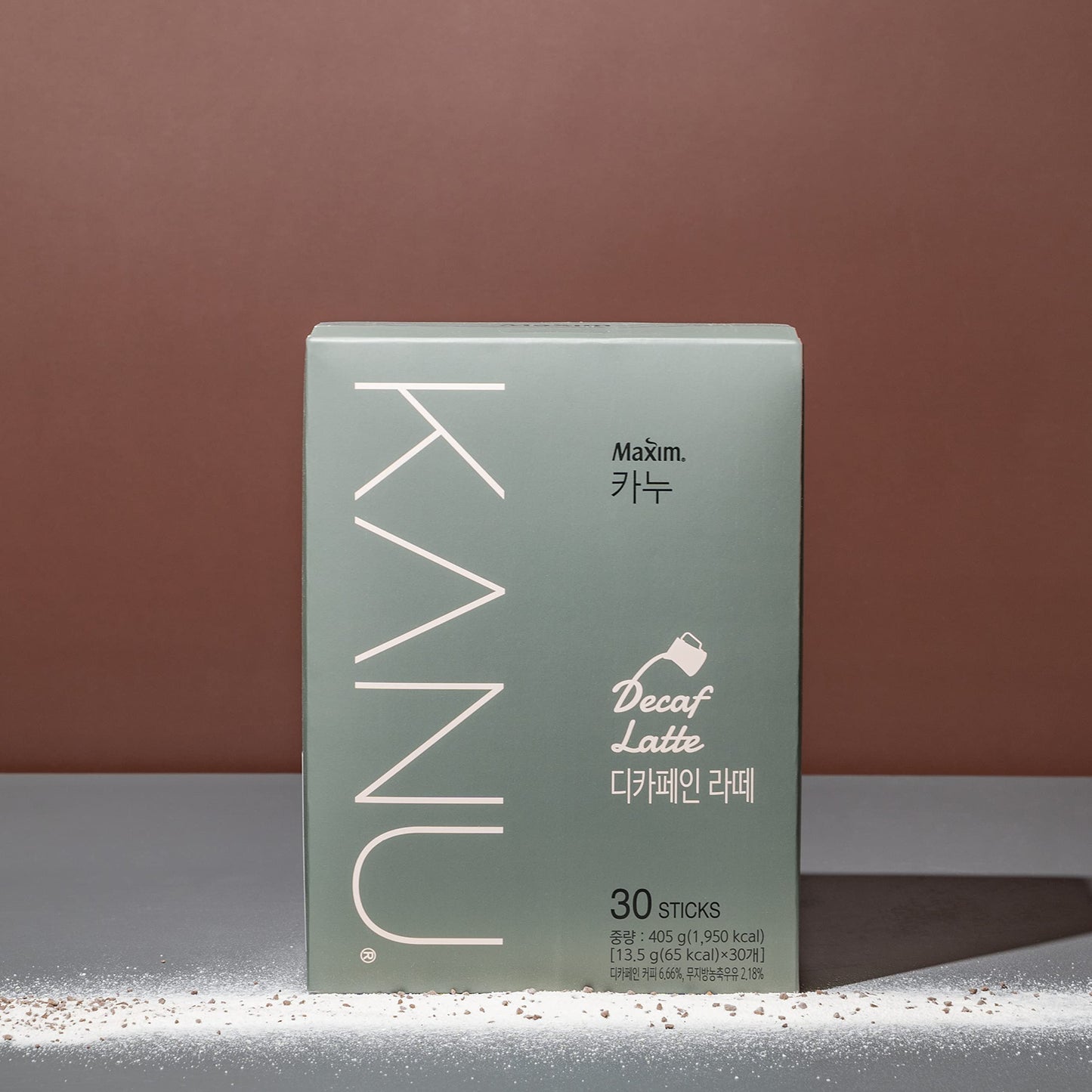 Maxim KANU Decaf Latte 30 Sticks - Korean Instant Sweet Coffee (405g x 30)