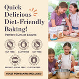 Havenly Morning Oat Bread Mix 18.5 oz. Gluten Free Flour | Vegan, Dairy, Nut, Soy Free | No Knead - Easy to Make | High Fiber, Whole Grain, Gluten Free Organic Oat and Buckwheat flour Ingredients | Baking Yeast Included