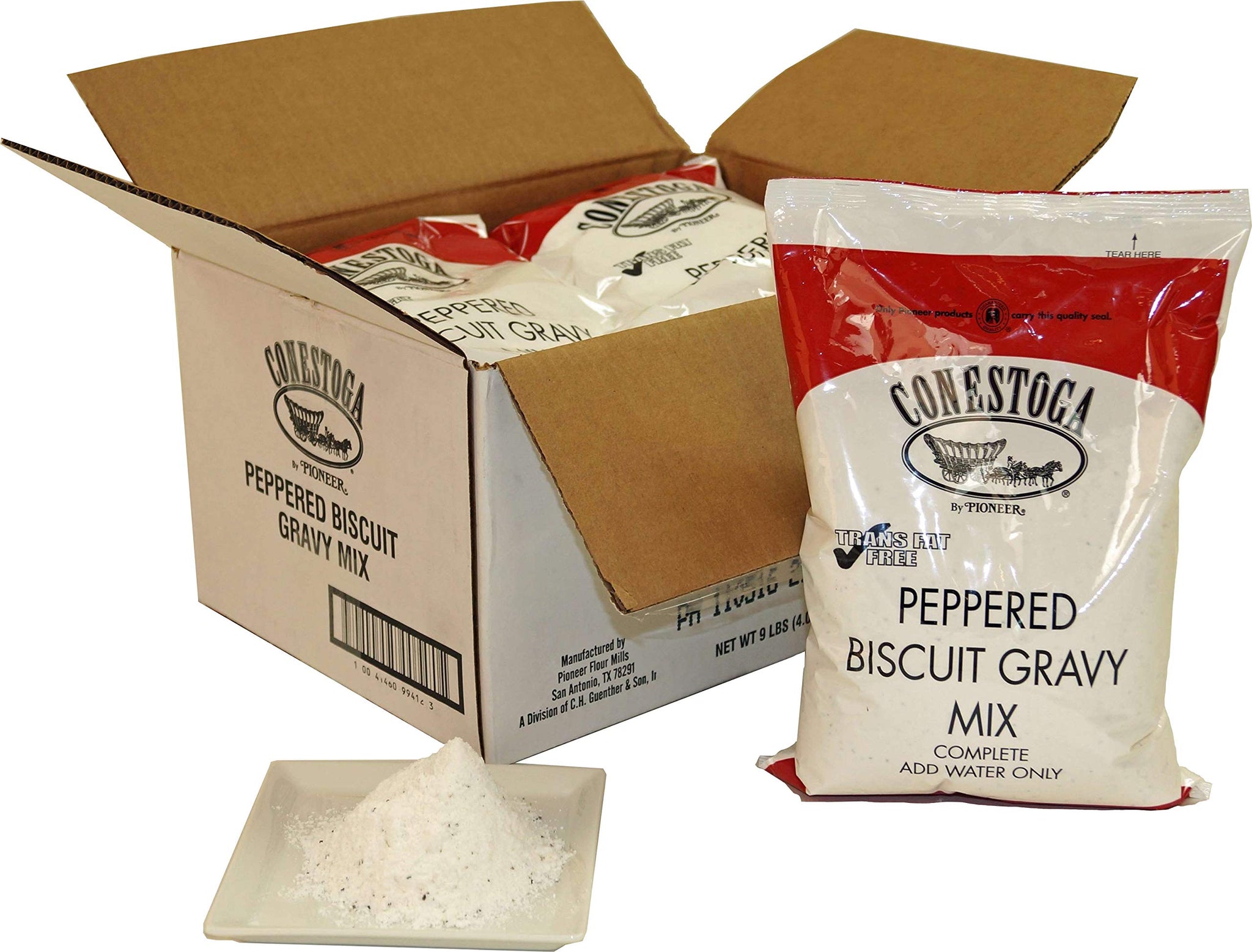Conestoga Peppered Biscuit Gravy Mix, 24 Ounce - 6 per case.