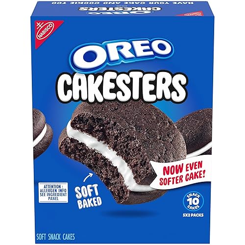 OREO Cakesters Soft Snack Cakes, 5-2.02 oz Snack Packs