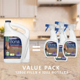 Bona Hardwood Floor Cleaner Refill - 128 fl oz - Lavender Thyme Scent - Residue-Free Floor Cleaning Solution Spray Mop and Spray Bottle Refill