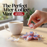 Sugar Free Peppermint Hard Candy, 1 lb. Bulk Bag, Individually Wrapped Refreshing Starlight Mints, Low Calorie Sugar Free Candy for Candy Bowls