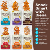 BIENA Chickpea Snacks - Crunchy Roasted Chickpeas - High Fiber Vegan Protein Snack for Adults & Kids - 6-Pack, 5 oz Bags - BBQ, Habanero, Honey
