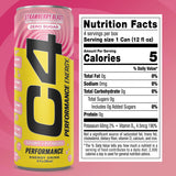 C4 Performance Energy Drink with Zero Sugar, Strawberry Blast, 4pk
