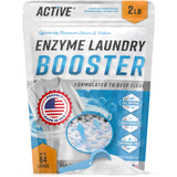 Enzyme Laundry Booster Odor Remover - 2 lbs Unscented Enzymatic Clothes Stain Cleaner Powder, Natural Deodorizer with Bio Active Enzymes, Detergent