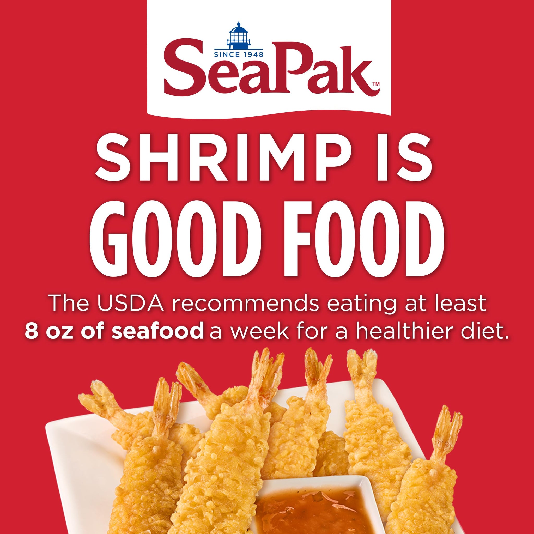 SeaPak Shrimp Tempura with Oven Crispy Breading, Sweet and Spicy Orange Sauce, Cooked Frozen Shrimp, 8.2 oz