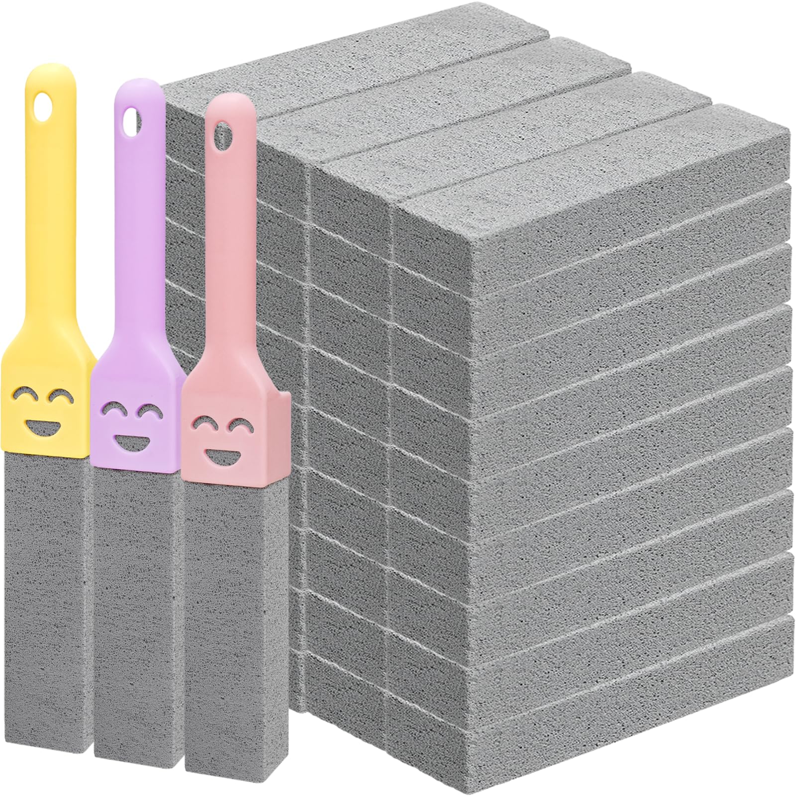 36 Pack Pumice Stone Toilet Bowl Cleaner with Handle Pumice Stone for Cleaning Toilets, Stove, Bathtubs, Grills, Swimming Pools, Sinks Pumice Stone