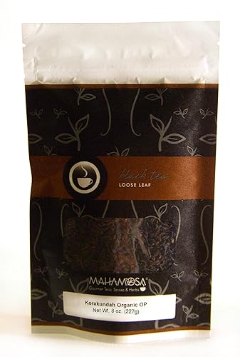 Mahamosa Nilgiri Indian Black Tea Loose Leaf (Looseleaf)- Korakundah Organic OP 8 oz, Single Estate Black Tea