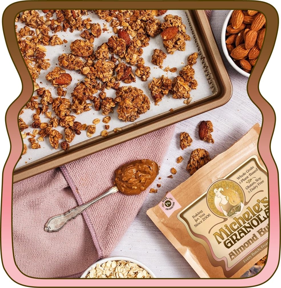Michele's Granola - Almond Butter - Handmade Non-GMO Whole Grain Oats - Free of Gluten, Soy, Wheat, & Dairy