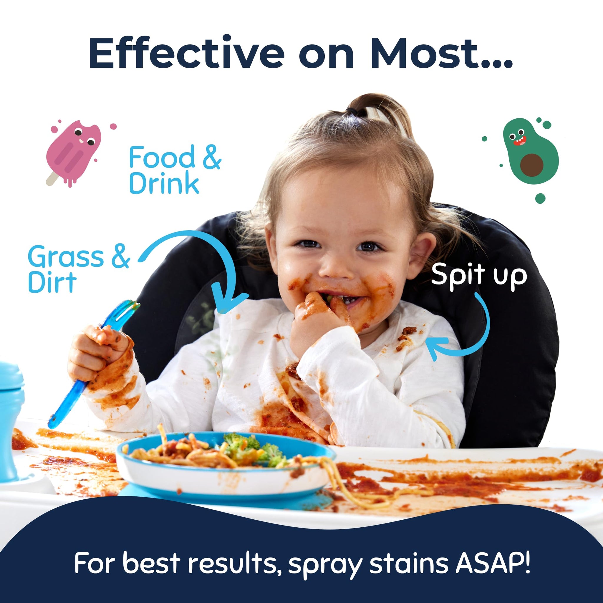Miss Mouth's Messy Eater Stain Treater Spray - 16oz Stain Remover - Newborn & Baby Essentials - No Dry Cleaning Food, Grease, Coffee Off Laundry