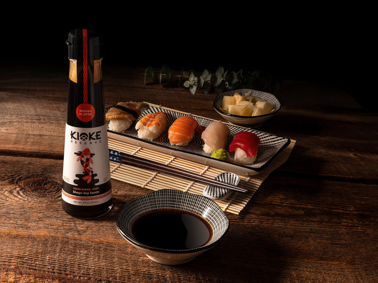 Kioke Reserve Shoyu Soy Sauce | Small Batch Soy Sauces Aged in Japan | Premium Soy Sauce Barrel Aged for Rich Flavor | All-Natural Non-GMO Shoyu Sauce