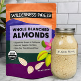 Wilderness Poets, Organic Blanched Almonds - Whole, California-Grown Almonds with No Skins, Unsalted - 2 Pound (Pack of 1)