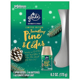 Glade Automatic Spray Refill and Holder Kit, Air Freshener for Home and Bathroom, Twinkling Pine & Cedar, 6.2 Oz