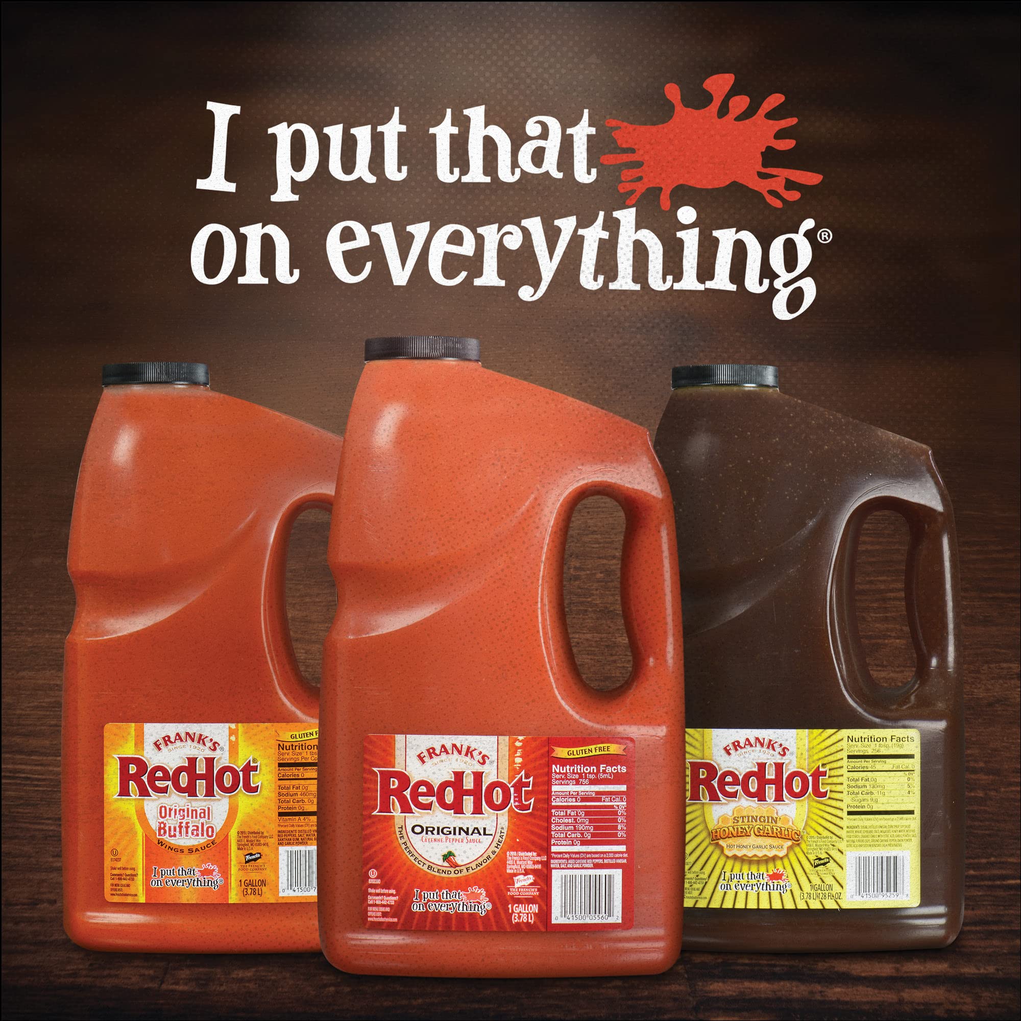 Frank's RedHot Xtra Hot Cayenne Pepper Hot Sauce, 1 gal - One Gallon of Extra Hot Cayenne Pepper Hot Sauce with 3x the Heat, Best for Wings, Pizza