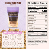 Hudson Henry Maple Walnut Granola | Gluten Free Granola with Nuts and Seeds | Vegan, Non-GMO & Small Batch Baked with Pure Maple Syrup & Extra Virgin